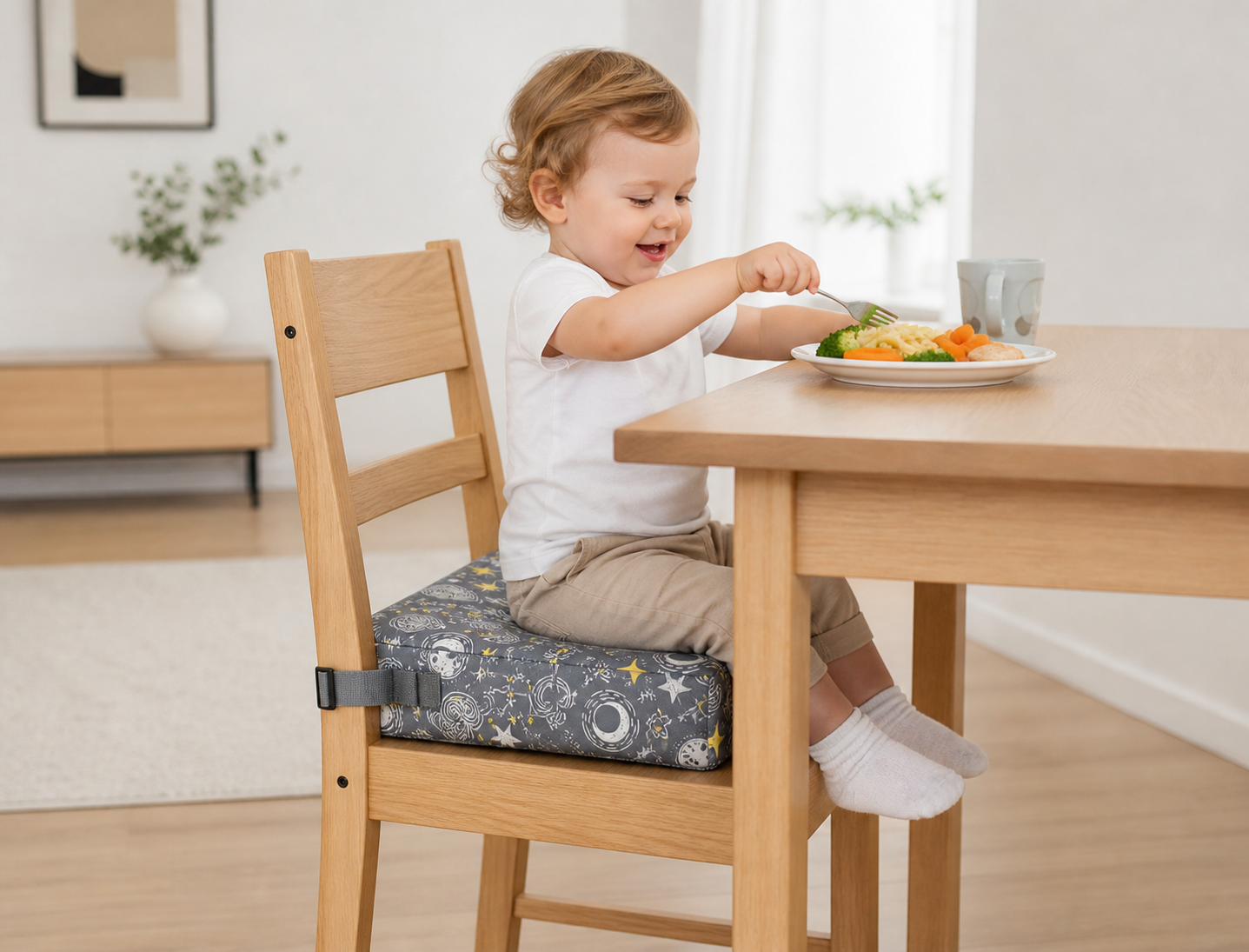 Kids Booster Seat Cushion – Starlight Grey