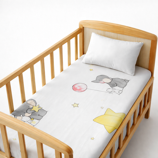 Mirico - Dreamy Elephant Night Fitted Sheet