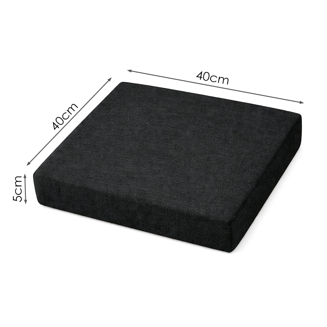 Chair Cushion – Black (40×40×5cm)