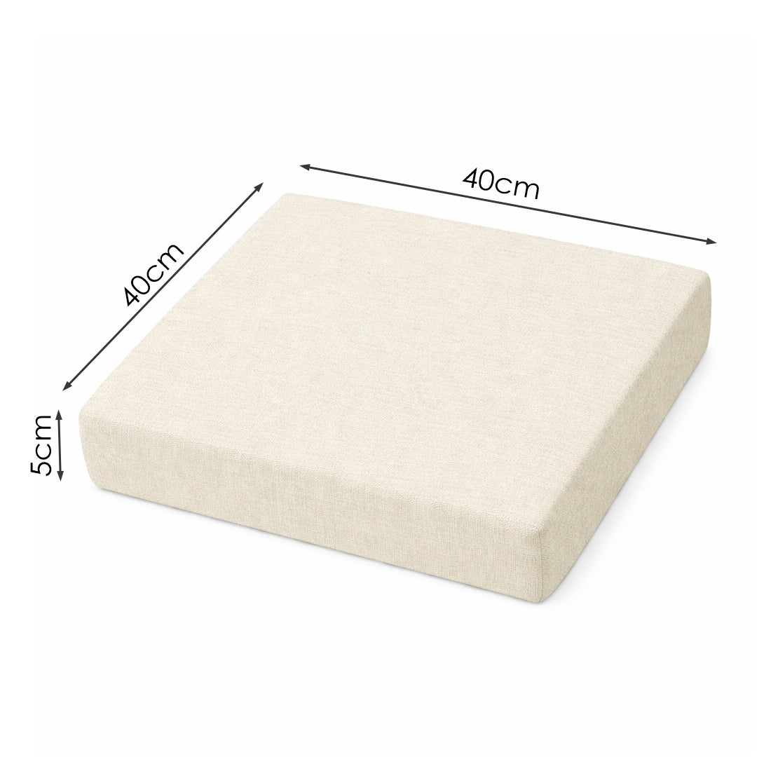 Chair Cushion – Cream (40×40×5cm)